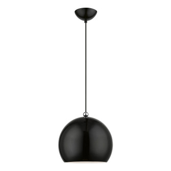 Stockton One Light Pendant in Shiny Black w/Polished Chrome (107|45482-68)