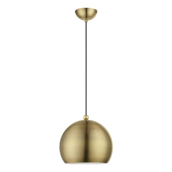 Stockton One Light Pendant in Antique Brass w/Polished Brass (107|45482-01)