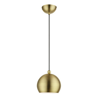 Stockton One Light Mini Pendant in Antique Brass w/Polished Brass (107|45481-01)