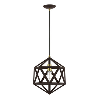 Ashland One Light Pendant in Bronze w/Antique Brass (107|41328-07)