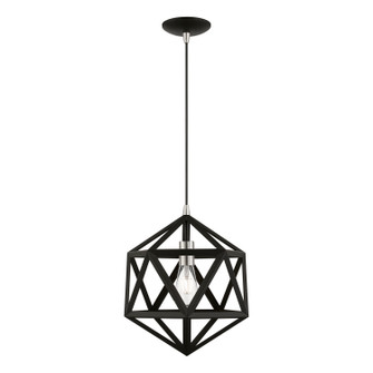 Ashland One Light Pendant in Black w/Brushed Nickel (107|41328-04)