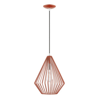 Linz One Light Pendant in Shiny Red w/Polished Chrome (107|41325-72)