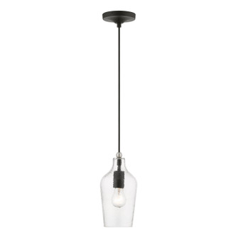 Avery One Light Mini Pendant in Black w/Brushed Nickel (107|41240-04)