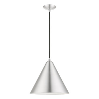 Dulce One Light Pendant in Brushed Aluminum w/Polished Chrome (107|41176-66)