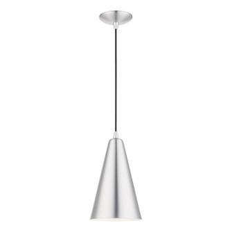 Dulce One Light Mini Pendant in Brushed Aluminum w/Polished Chrome (107|41175-66)