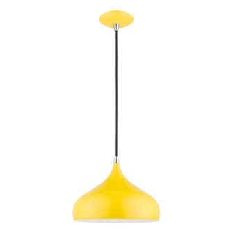 Amador One Light Pendant in Shiny Yellow w/Polished Chrome (107|41172-82)