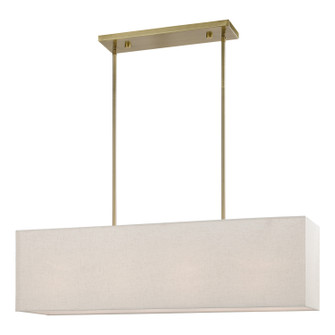 Summit Four Light Linear Chandelier in Antique Brass (107|41156-01)