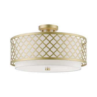 Arabesque Three Light Semi-Flush Mount in Soft Gold (107|41109-33)