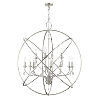 Aria 12 Light Foyer Chandelier in Brushed Nickel (107|40909-91)