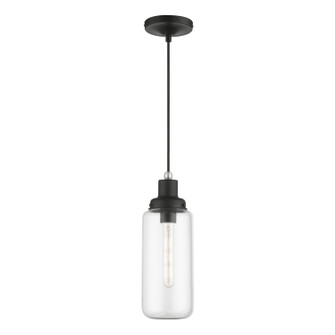 Oakhurst One Light Mini Pendant in Black w/Brushed Nickel (107|40614-04)