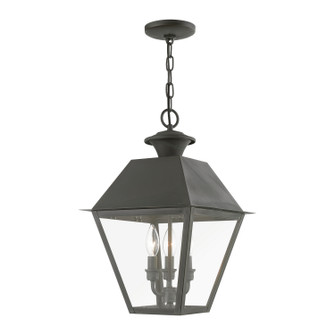 Wentworth Three Light Outdoor Pendant in Charcoal (107|27220-61)