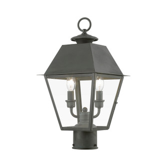 Wentworth Two Light Outdoor Post Top Lantern in Charcoal (107|27216-61)