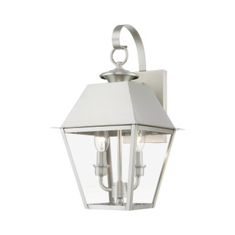 Wentworth Two Light Outdoor Wall Lantern in Brushed Nickel (107|27215-91)