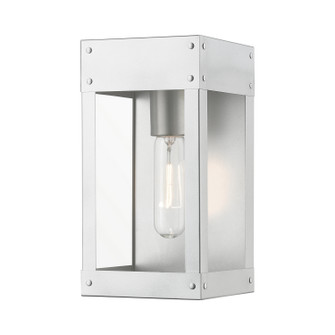 Barrett One Light Outdoor Wall Lantern in Painted Satin Nickel w/Brushed Nickel Candle (107|20871-81)