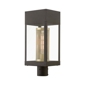 Franklin One Light Outdoor Post Top Lantern in Bronze w/Soft Gold Candle (107|20763-07)