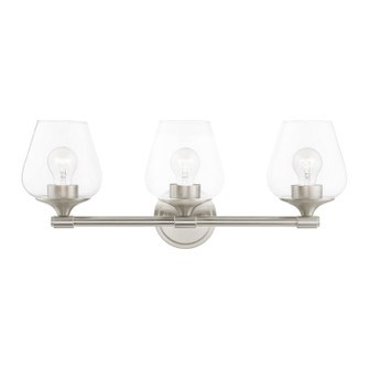 Willow Three Light Vanity Sconce in Brushed Nickel (107|17473-91)