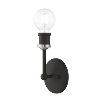 Lansdale One Light Vanity Sconce in Black w/Brushed Nickel (107|14429-04)