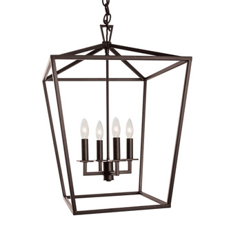 Medium Cage Pendant Four Light Hanger in Bronze (185|1081-BR-NG)