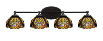 Capri Four Light Bath Bar in Matte Black (200|5914-MB-9945)