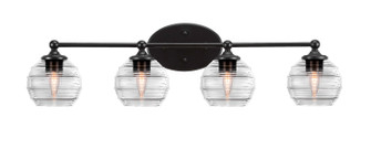 Capri Four Light Bathroom Lighting in Brushed Nickel (200|5914-MB-5110)