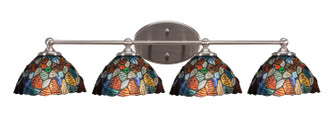 Capri Four Light Bathroom Lighting in Brushed Nickel (200|5914-BN-9955)