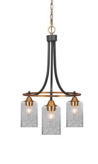 Paramount Three Light Chandelier in Matte Black & Brass (200|3413-MBBR-3002)