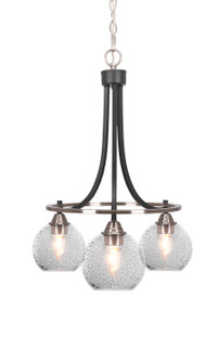 Paramount Three Light Chandelier in Matte Black & Brushed Nickel (200|3413-MBBN-4102)