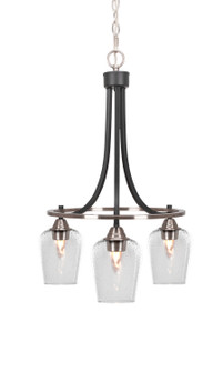 Paramount Three Light Chandelier in Matte Black & Brushed Nickel (200|3413-MBBN-210)