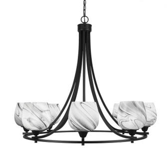 Paramount Eight Light Chandelier in Matte Black (200|3408-MB-4819)