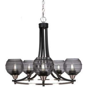 Paramount Five Light Chandelier in Matte Black & Brushed Nickel (200|3405-MBBN-5112)
