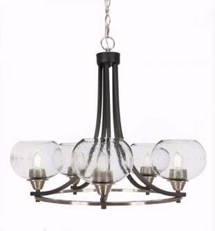 Paramount Five Light Chandelier in Matte Black & Brushed Nickel (200|3405-MBBN-4100)