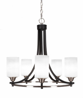Paramount Five Light Chandelier in Matte Black & Brushed Nickel (200|3405-MBBN-4061)
