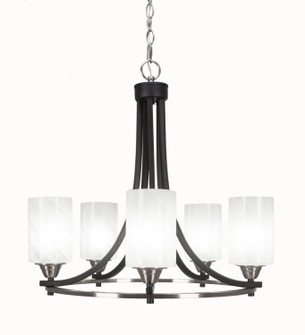 Paramount Five Light Chandelier in Matte Black & Brushed Nickel (200|3405-MBBN-310)