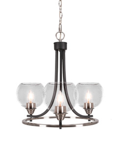 Paramount Three Light Chandelier in Matte Black & Brushed Nickel (200|3403-MBBN-4100)