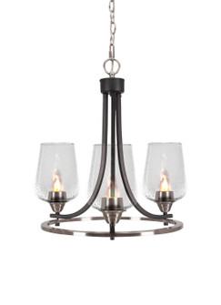 Paramount Three Light Chandelier in Matte Black & Brushed Nickel (200|3403-MBBN-210)