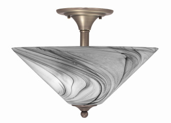 Semi-Flushes Two Light Semi-Flush Mount in Brushed Nickel (200|121-BN-2169)