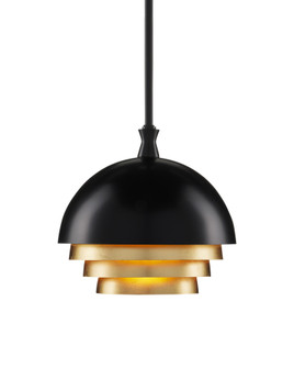 Salviati Collection One Light Pendant in Black/Gold Leaf (142|9000-0953)