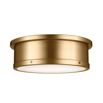 Serca Three Light Flush Mount in Brushed Natural Brass (12|52541BNB)