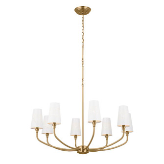 Adeena Eight Light Chandelier in Brushed Natural Brass (12|52509BNB)