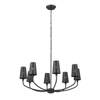 Adeena Eight Light Chandelier in Black (12|52509BK)