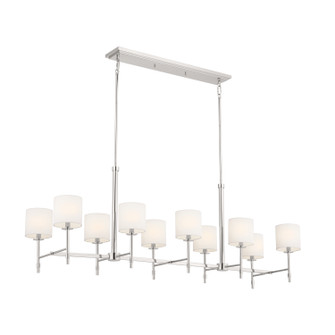 Ali Ten Light Linear Chandelier in Polished Nickel (12|52503PN)