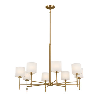 Ali Eight Light Chandelier in Brushed Natural Brass (12|52502BNB)