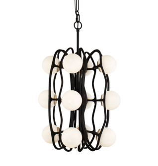 Black Betty LED Pendant in Carbon/French Gold (137|374P12CBFG)