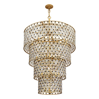 Windsor 21 Light Chandelier in French Gold/Matte Black (137|345C21FGMB)