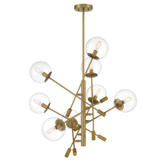 Auresa Eight Light Pendant in Soft Brass (7|2748-695)