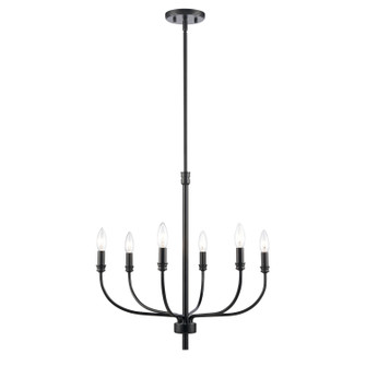 Newland Six Light Chandelier in Matte Black (45|81516/6)