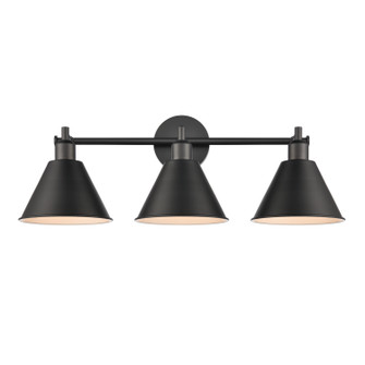 Abbington Three Light Vanity in Matte Black (45|68272/3)