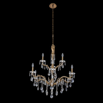 Venere Nine Light Chandelier in Historic Brass (238|039072-032-FR001)