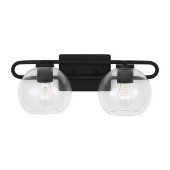 Codyn Two Light Bath Vanity in Midnight Black (454|4455702-112)