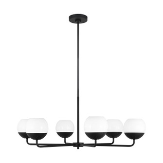 Alvin Six Light Chandelier in Midnight Black (454|3168106-112) Alvin Six Light Chandelier in Midnight Black (454|3168106-112)